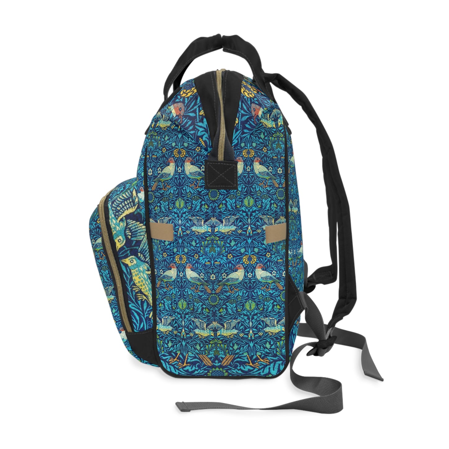 William Morris Blue Birds Multifunctional Changing Backpack