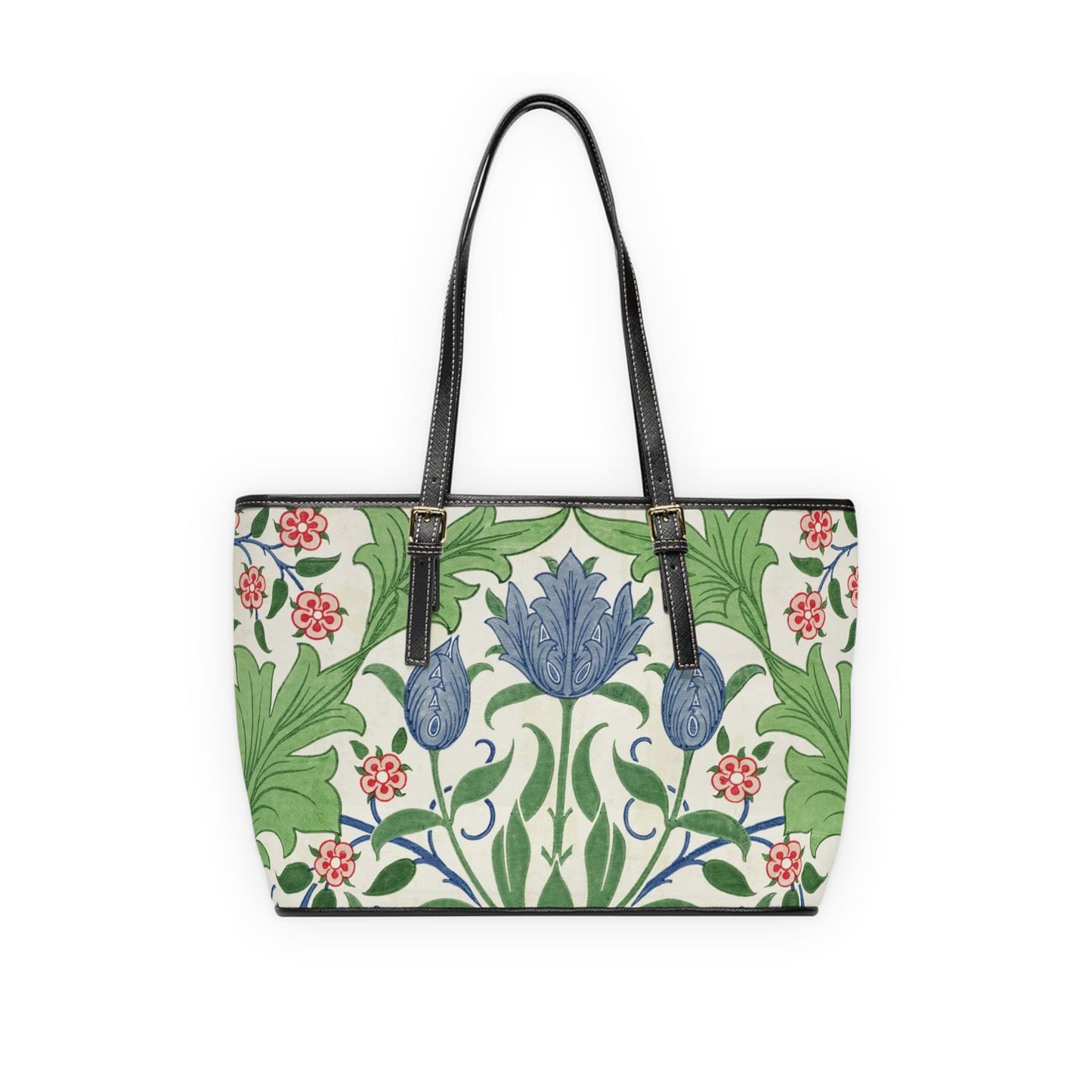 William Morris Blue Flower PU Leather Shoulder Bag