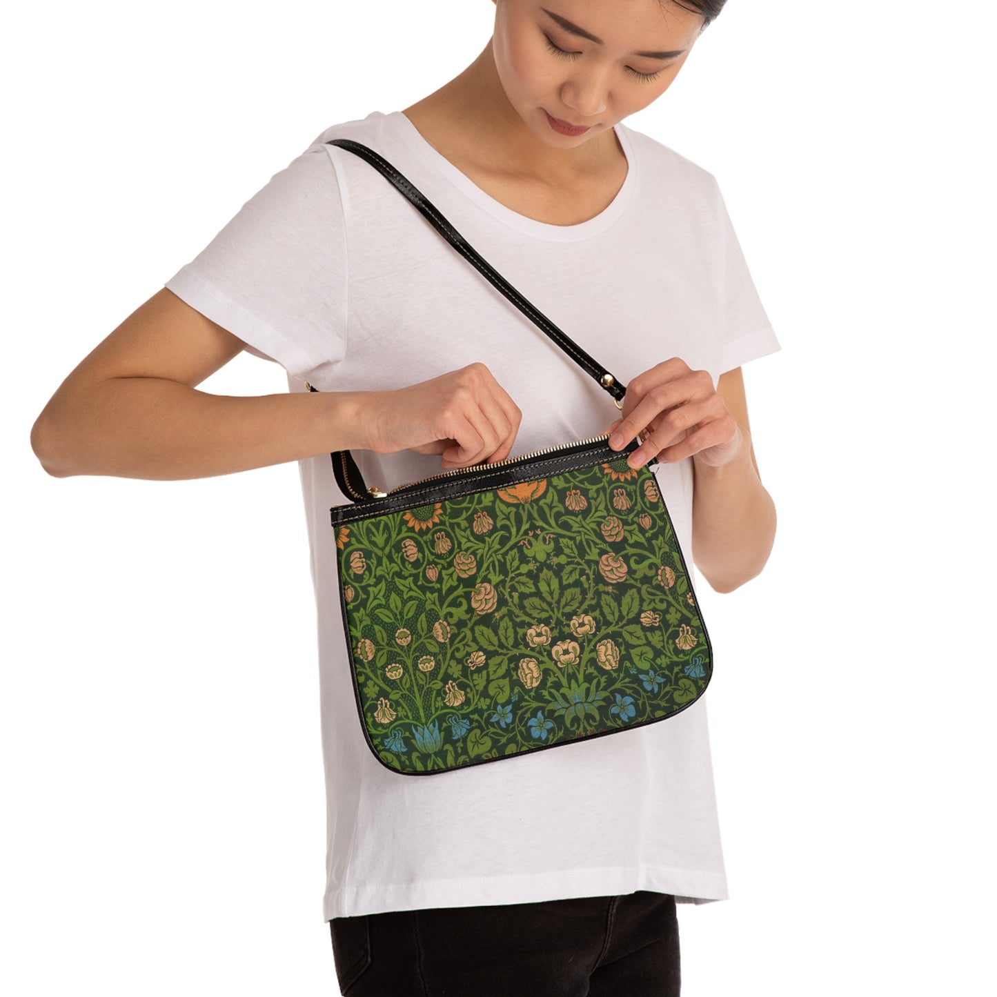 William Morris Violet and Columbine Small Shoulder Bag