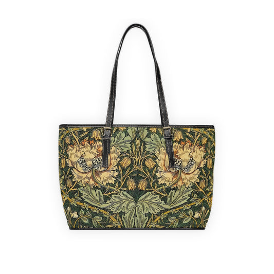 William Morris Dark Honeysuckle PU Leather Shoulder Bag