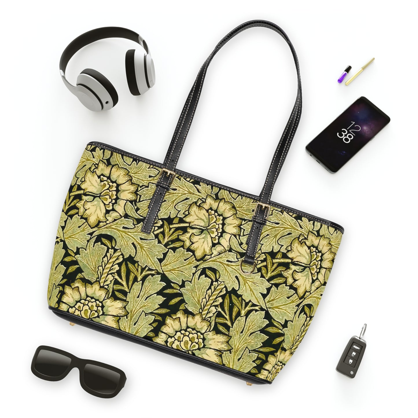 William Morris Anemone PU Leather Shoulder Bag