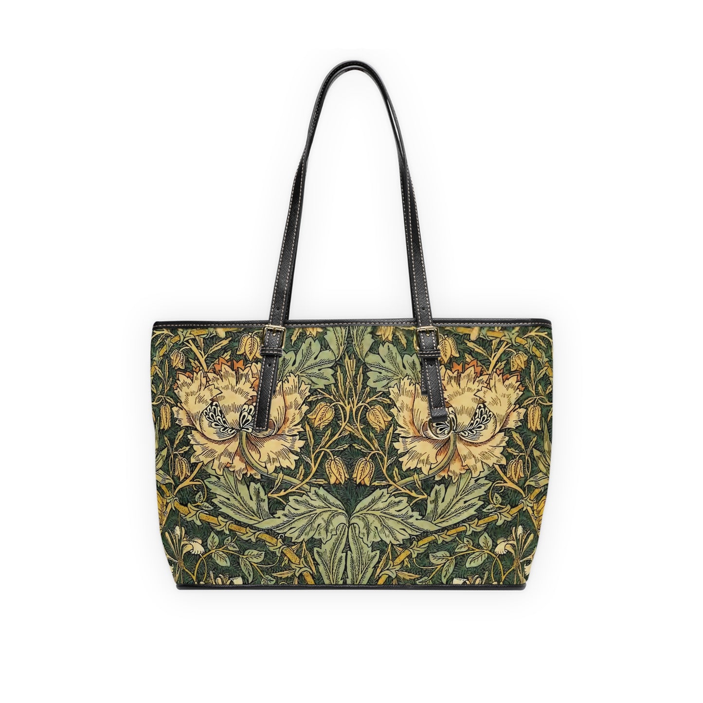 William Morris Dark Honeysuckle PU Leather Shoulder Bag