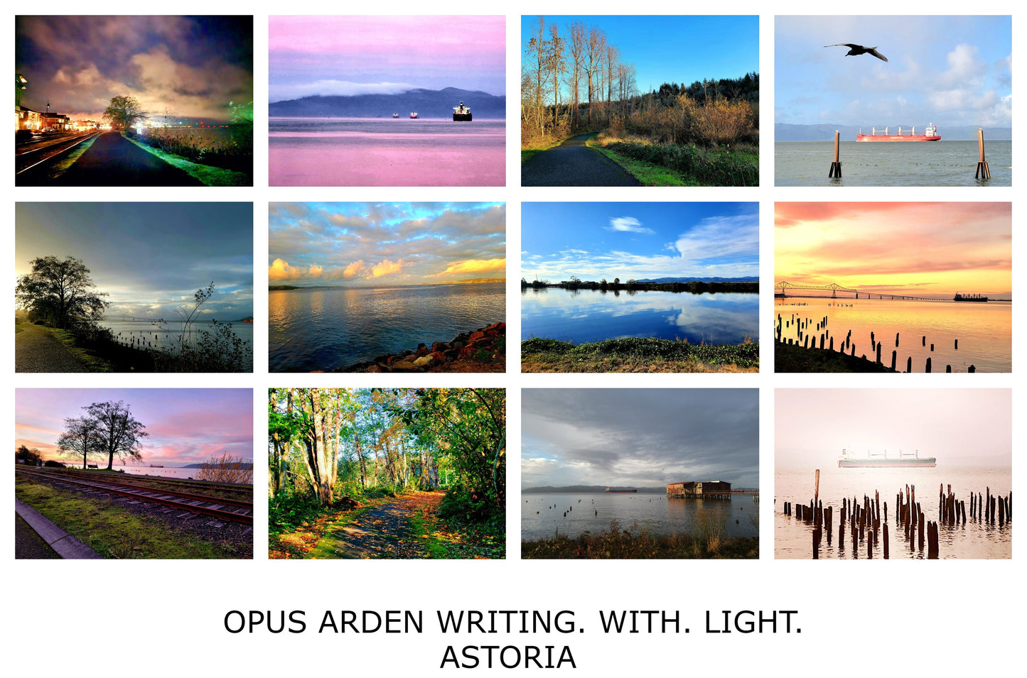 ASTORIA (WRITING. WITH. LIGHT.) 2025 Monthly Calendar (US & CA)