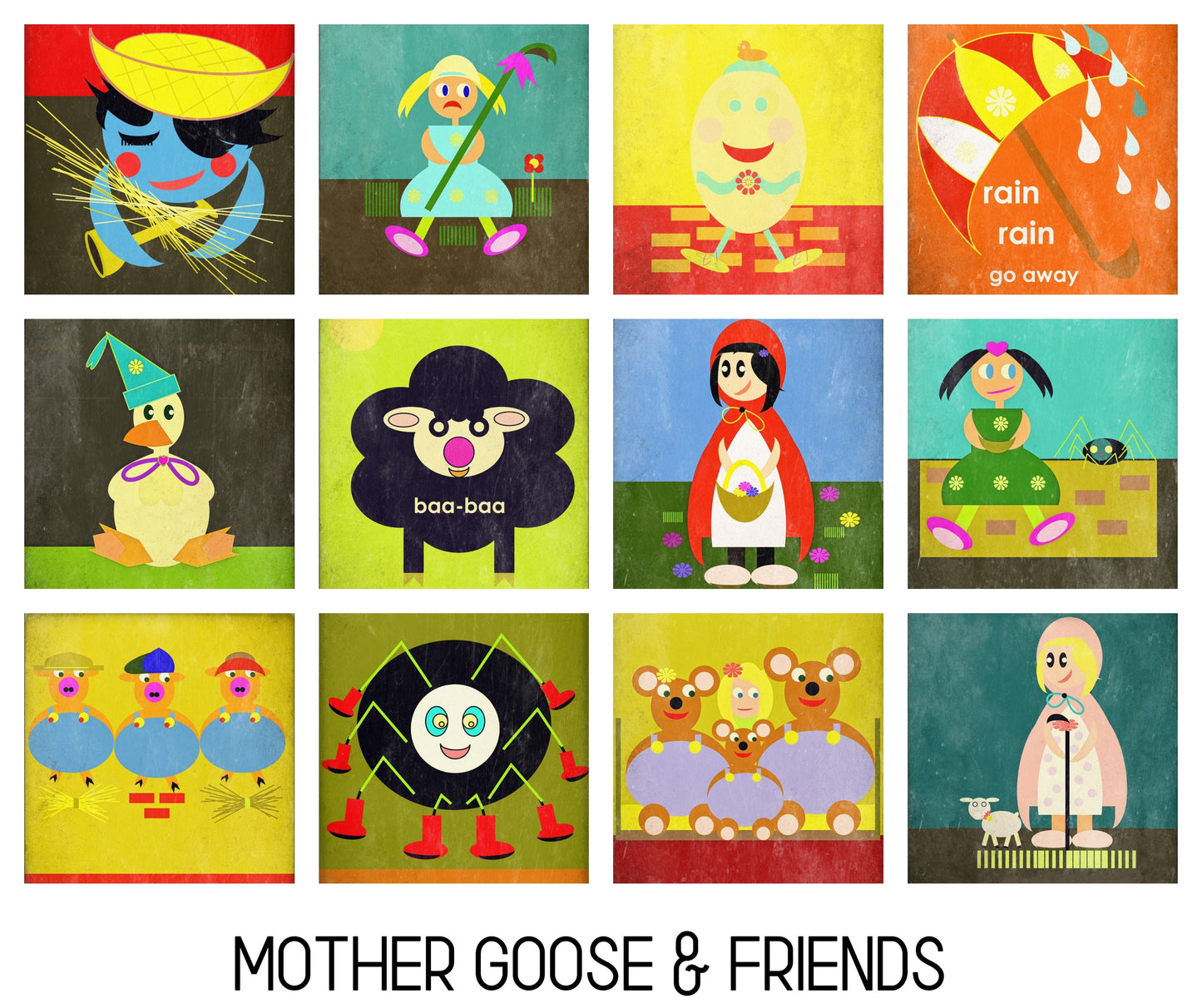 Mother Goose and Friends Square 2025 Monthly Wall Calendar (US & CA)