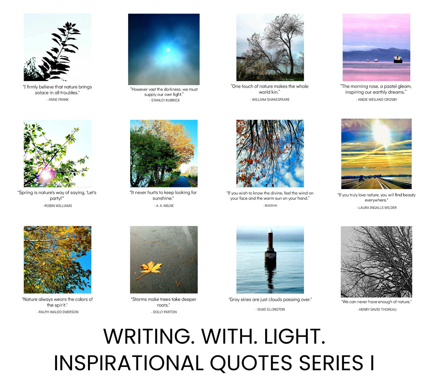 Writing. With. Light. Inspirational Quotes Wall 2025 Calendar Series I (US & CA)