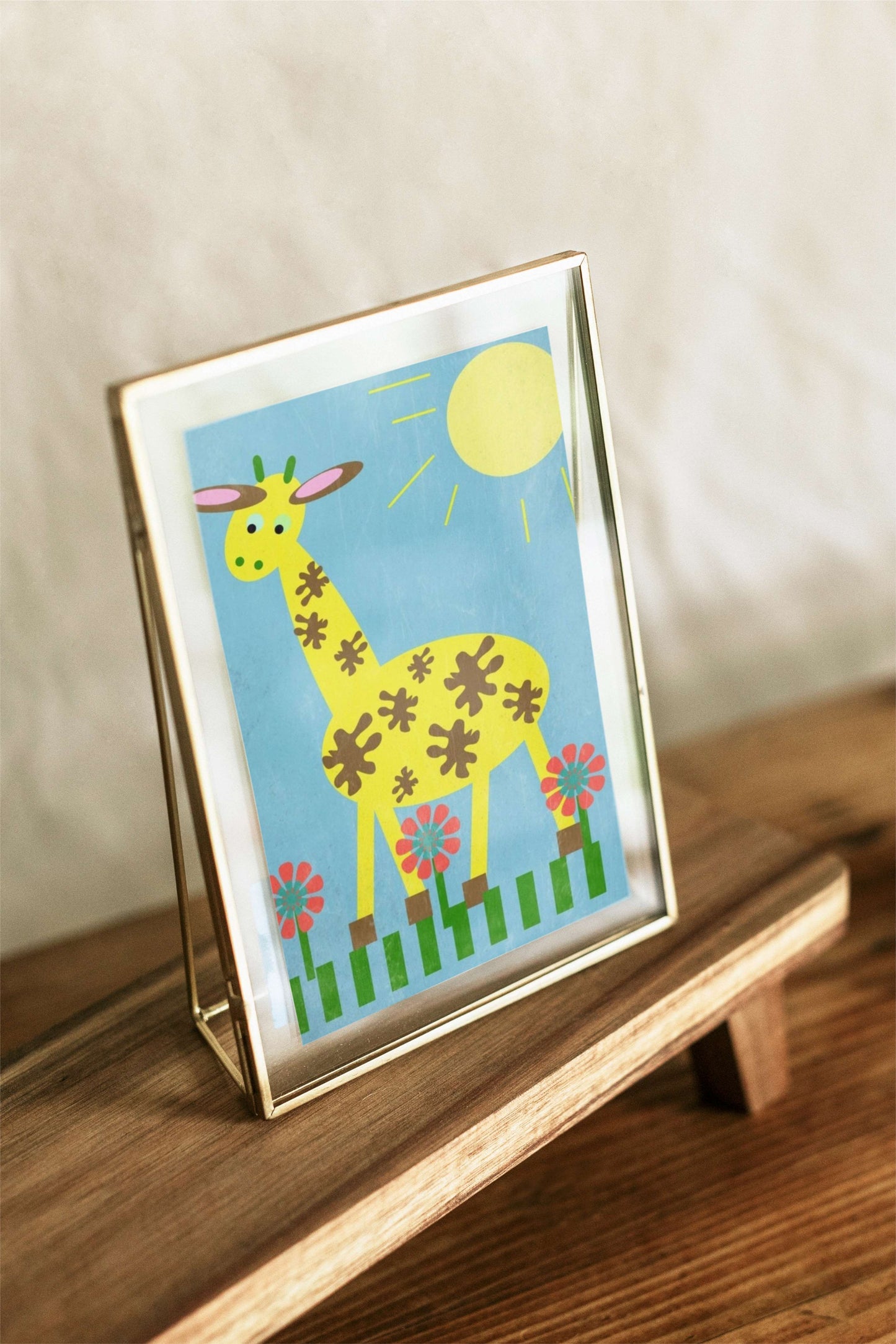 Giraffe Semi-Glossy Paper Wall Art Print