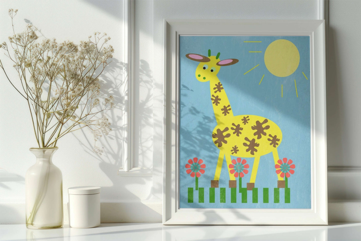 Giraffe Semi-Glossy Paper Wall Art Print