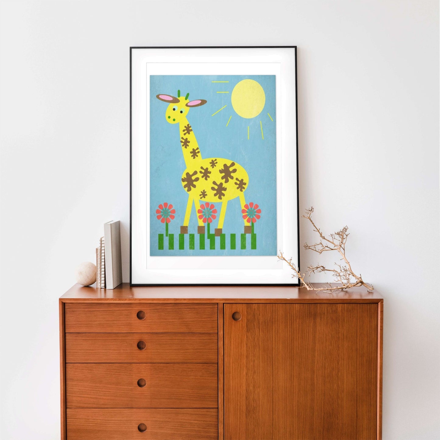 Giraffe Semi-Glossy Paper Wall Art Print