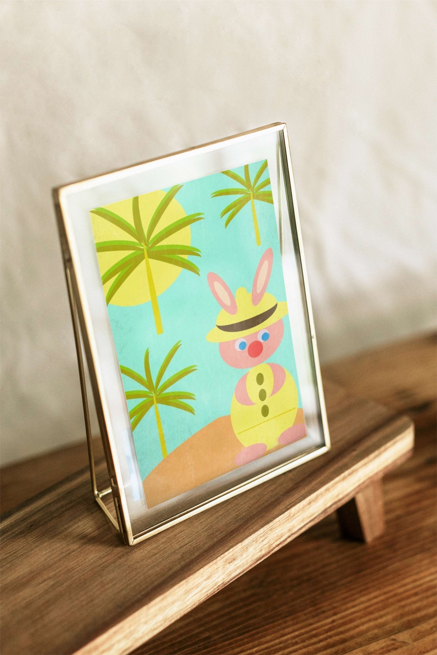 Safari Bunny Semi-Glossy Paper Wall Art Print