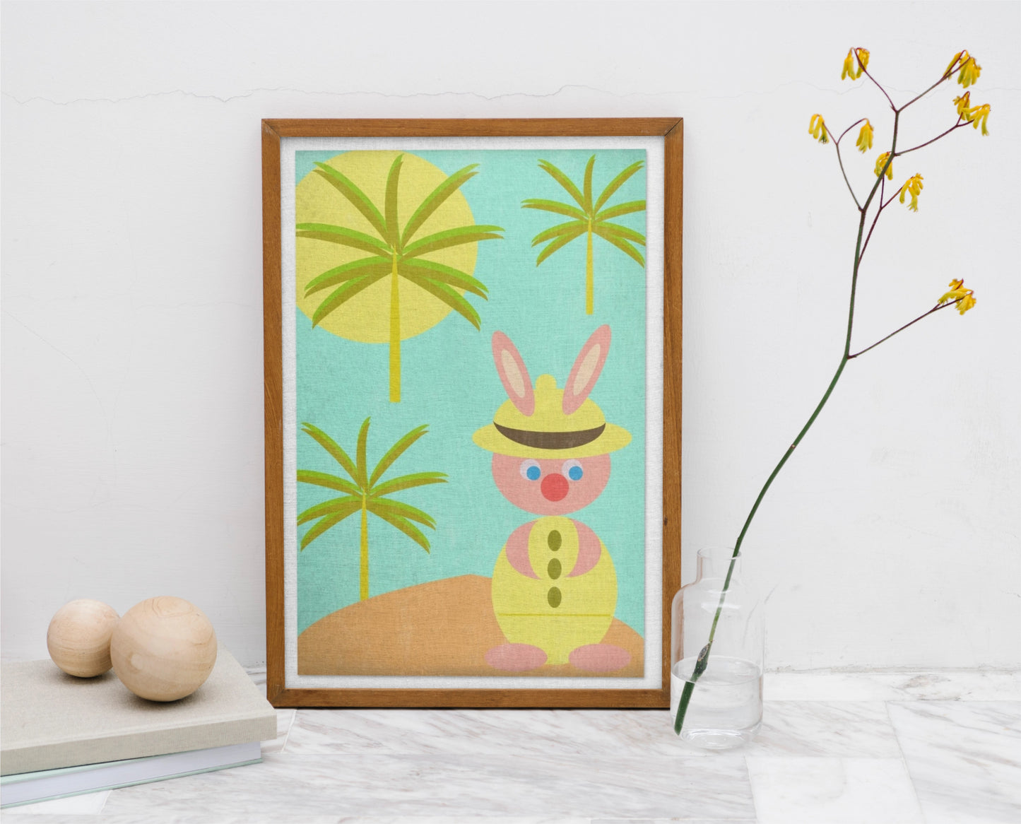 Safari Bunny Semi-Glossy Paper Wall Art Print