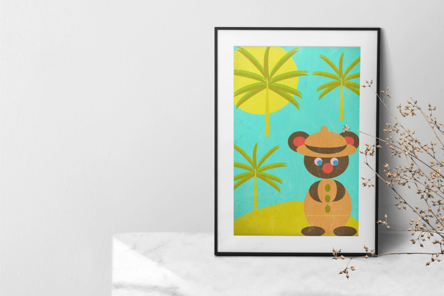 Safari Bear Semi-Glossy Paper Wall Art Print