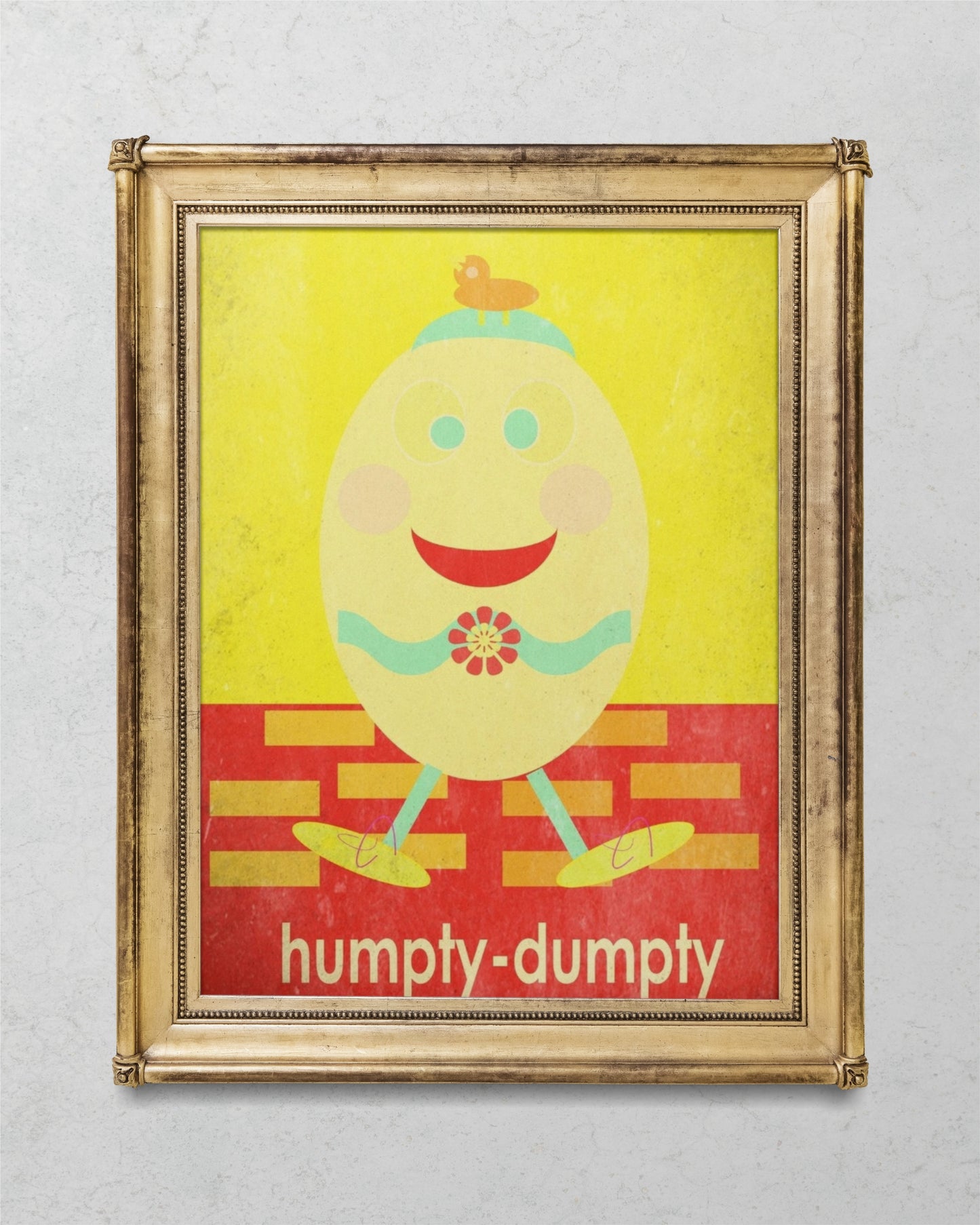 Humpty-Dumpty Semi-Glossy Paper Wall Art Print