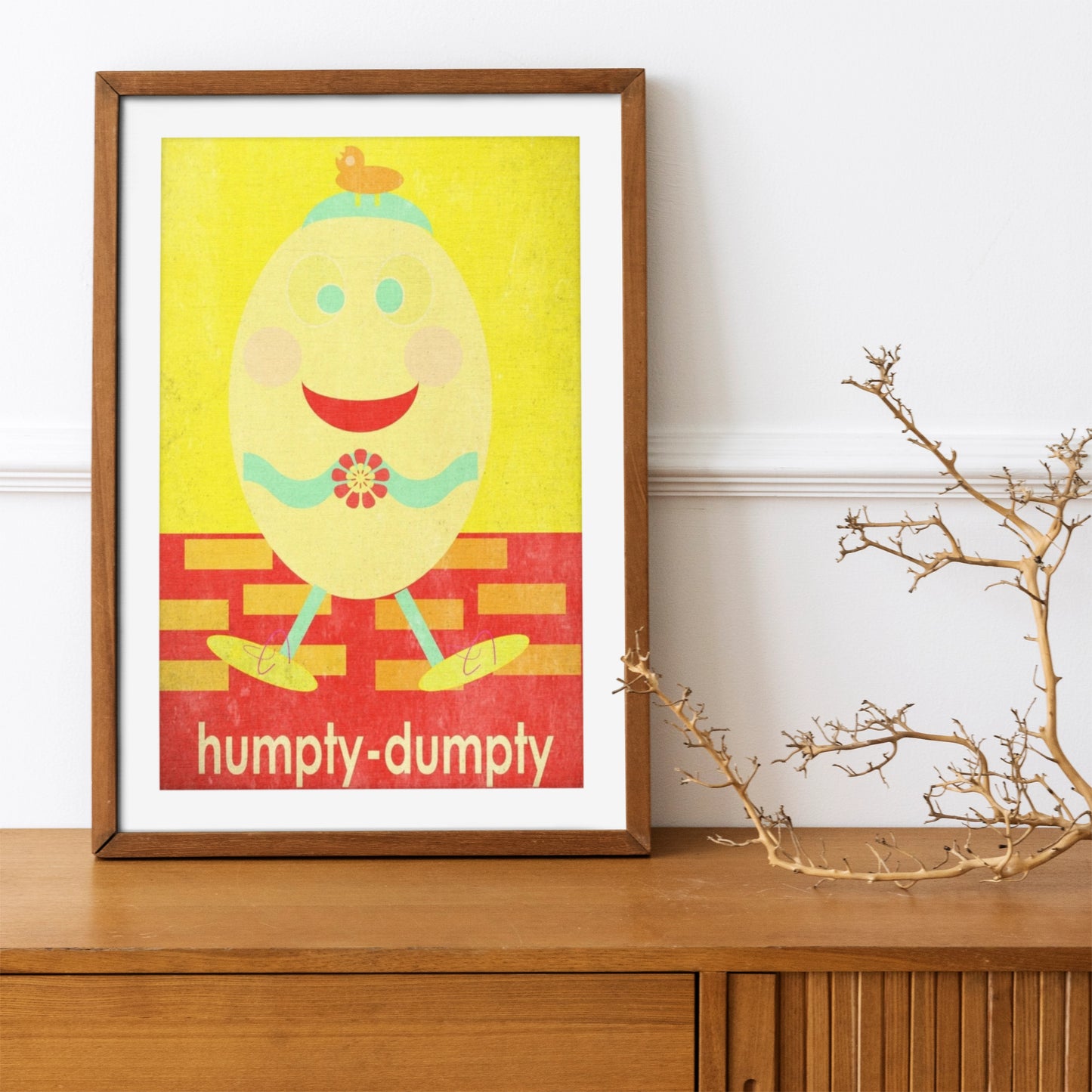 Humpty-Dumpty Semi-Glossy Paper Wall Art Print