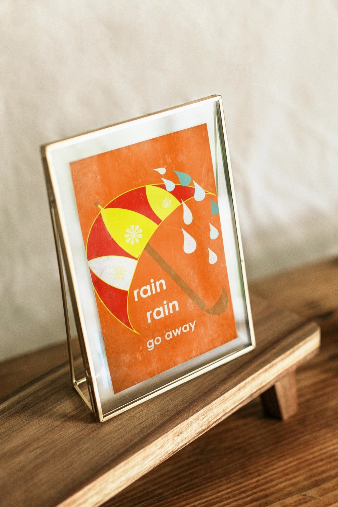 Rain Rain Go Away Semi-Glossy Paper Wall Art Print