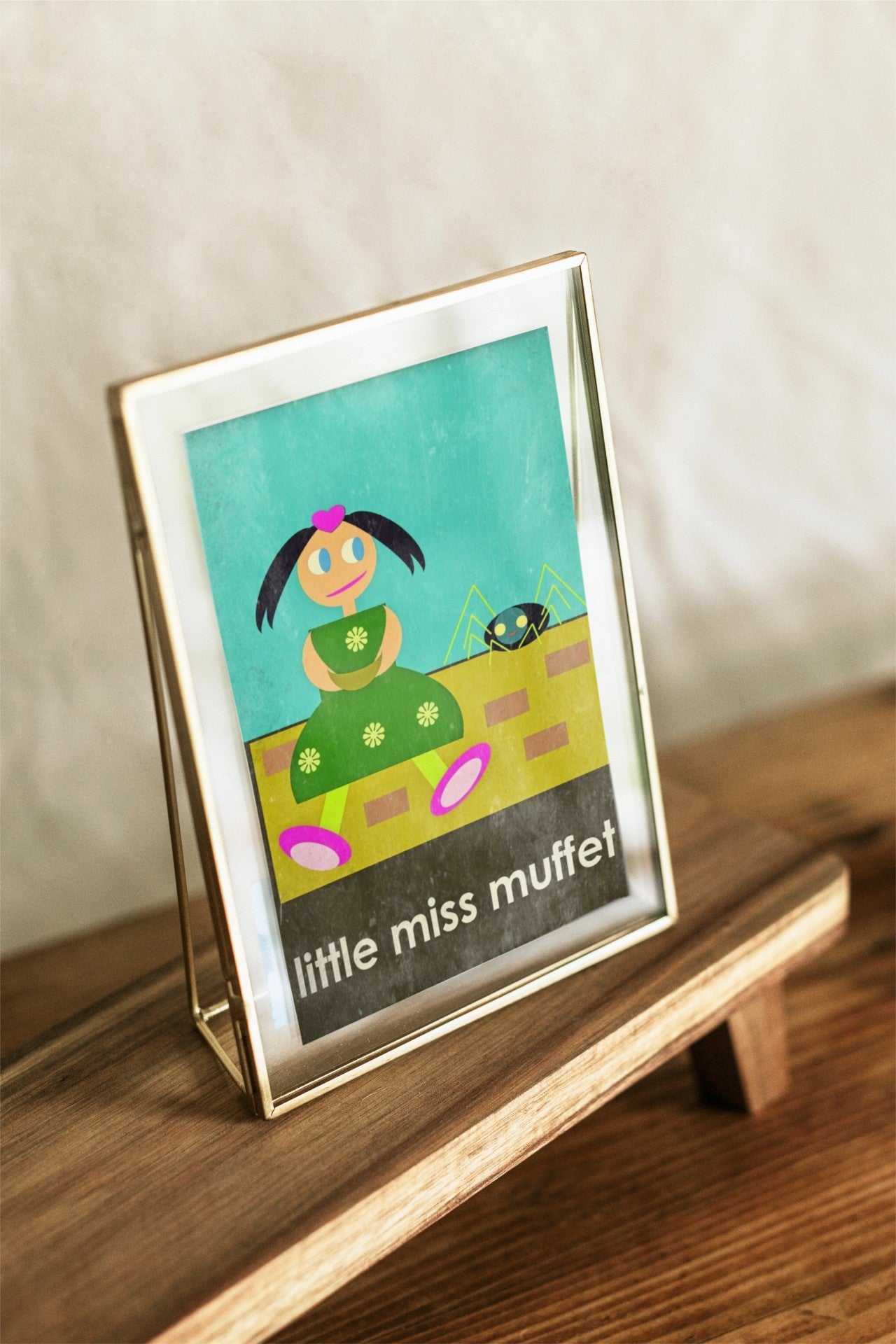 Little Miss Muffet Semi-Glossy Paper Wall Art Print