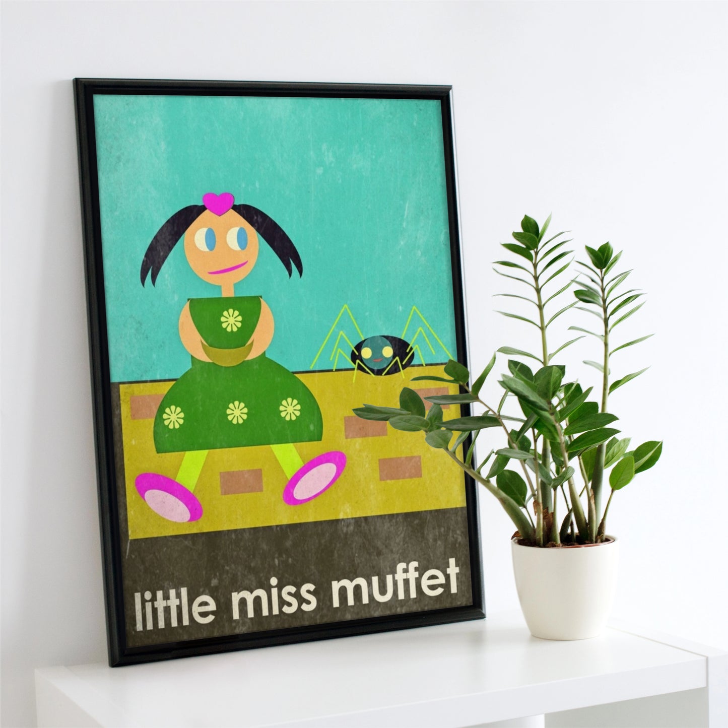 Little Miss Muffet Semi-Glossy Paper Wall Art Print