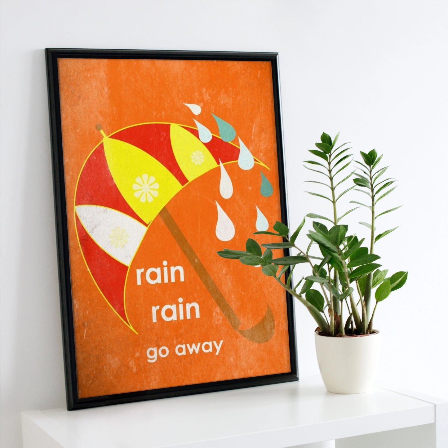 Rain Rain Go Away Semi-Glossy Paper Wall Art Print