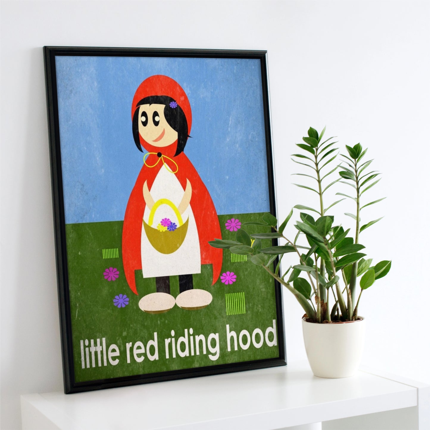 Little Red Riding Hood Semi-Glossy Paper Wall Art Print